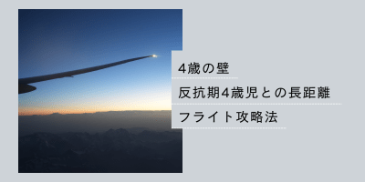 子連れ長距離フライト