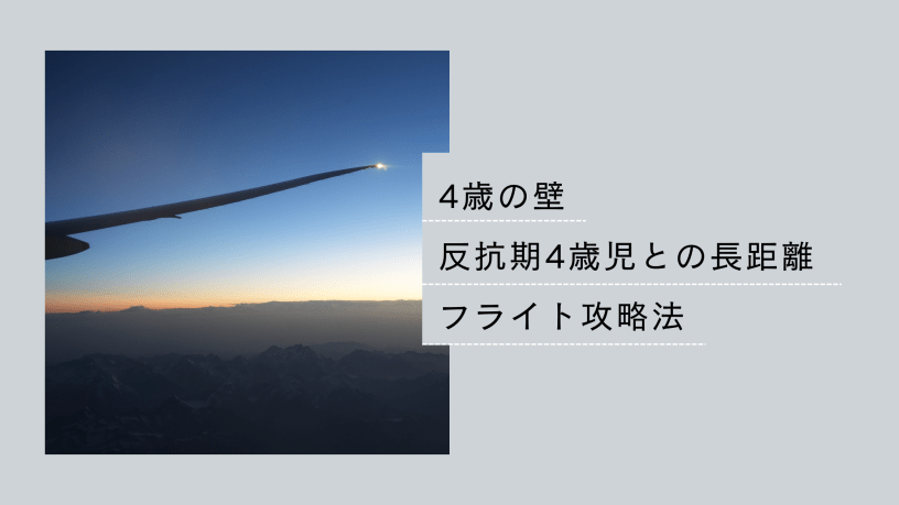 子連れ長距離フライト